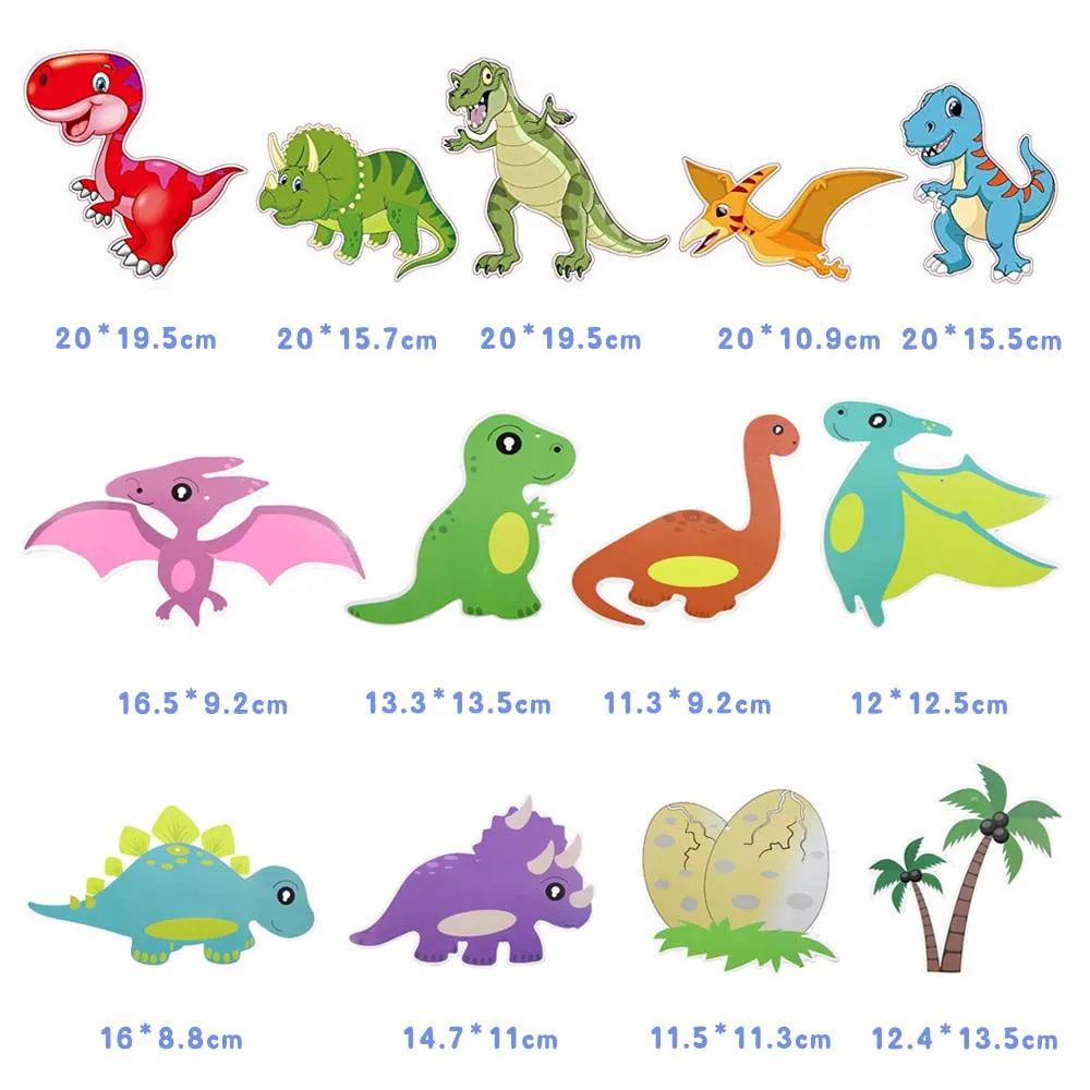 Dinosaur Party Decorations Dragon Balloons Cake Topper  Birthday Banner Jungle Birthday Party Decor Supplies Kids Favors