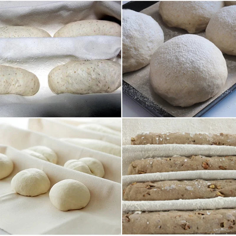 Linen Fermented Cloth Dough Bakers Pans Proving Bread Baguette Flax Cloth Baking Mat Baking Pastry Kitchen Tools