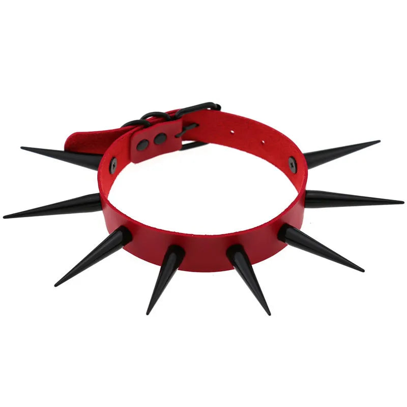 Sexy Punk Black Rivets Choker Collar Leather Necklaces Bondage Goth Jewelry Women Harness Gothic Necklace jewelry for women