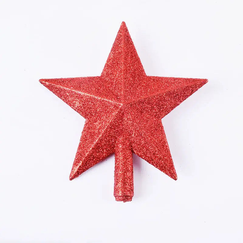 15/20cm Christmas Tree Top Star Merry Christmas Decorations for Home Shiny Gold Powder Five-pointed Star New Year's Ornament