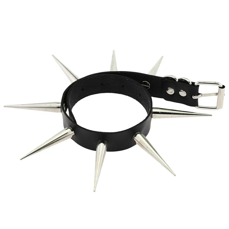 Sexy Punk Black Rivets Choker Collar Leather Necklaces Bondage Goth Jewelry Women Harness Gothic Necklace jewelry for women