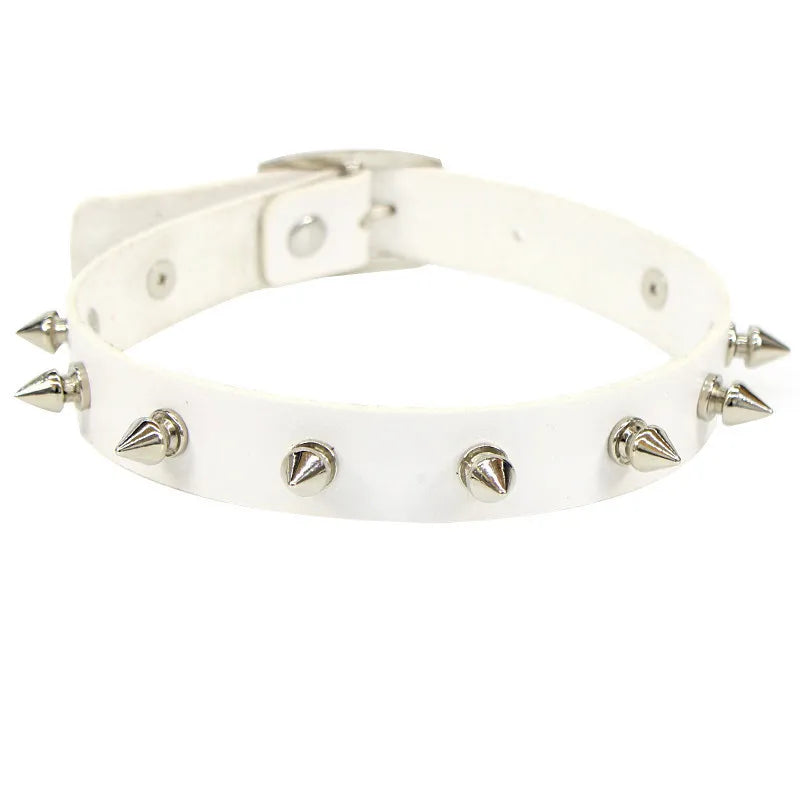 Sexy Punk Black Rivets Choker Collar Leather Necklaces Bondage Goth Jewelry Women Harness Gothic Necklace jewelry for women
