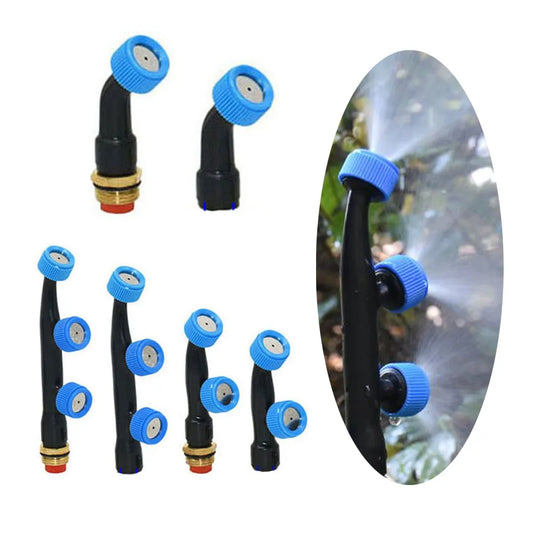 Agricultural Atomizing Sprayer Nozzle Single/Double/Three Water Mist Sprinkler Nozzle Head Garden Irrigation Pesticide Spraying