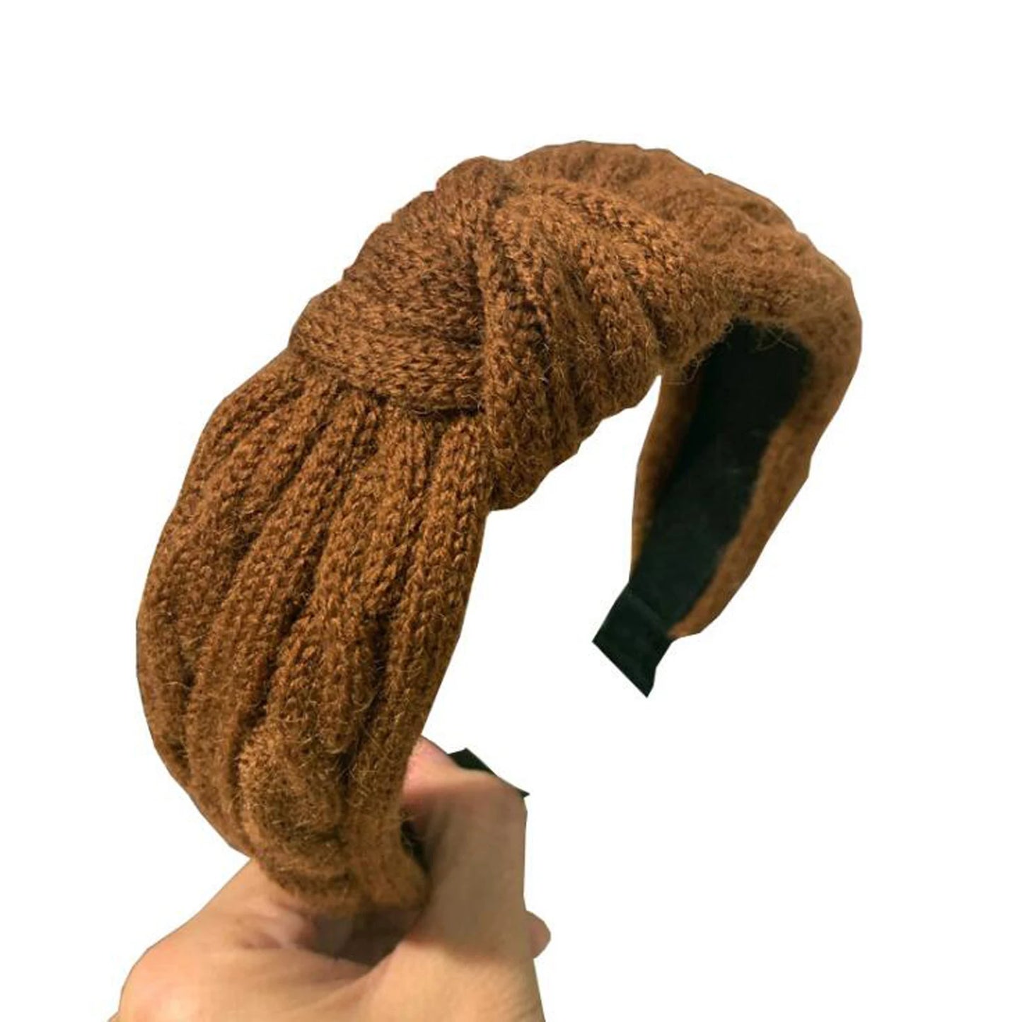 New Fashion Soft Hairband Wide Side Headband Warm Autumn Winter Knitted Hair Band High Quality Turban Adult Hair Accessories