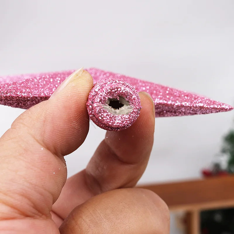 15/20cm Christmas Tree Top Star Merry Christmas Decorations for Home Shiny Gold Powder Five-pointed Star New Year's Ornament