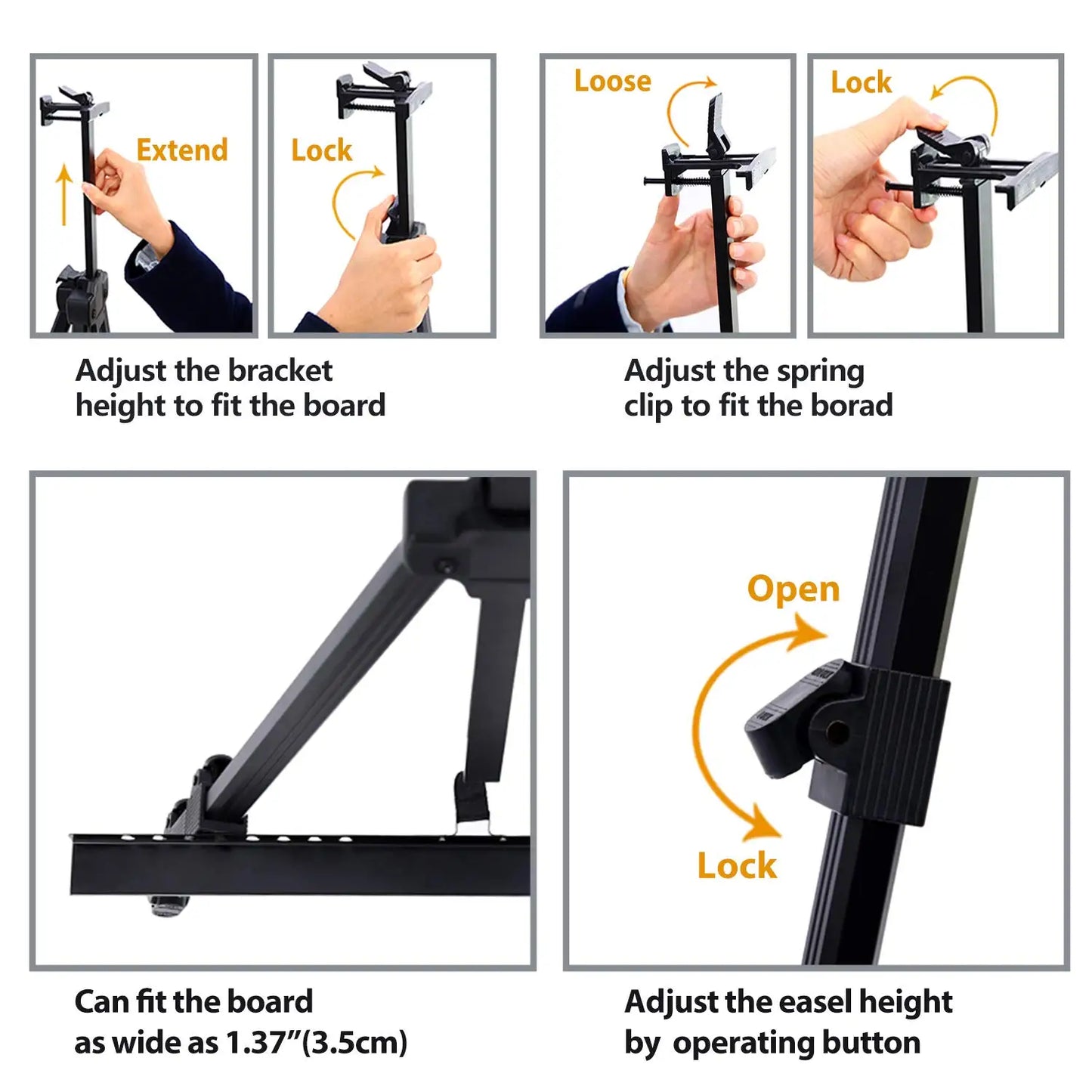 Portable Adjustable Metal Sketch Easel Stand Foldable Travel Easel Aluminum Alloy Easel Sketch Drawing For Artist Art Supplies