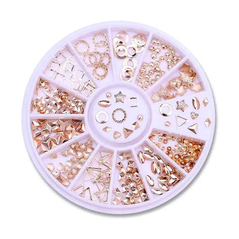 Glitter Rhinestone Nail Parts 3D Nail Art Crystal Gems Jewelry Beads Nail Charms Manicure Decorations Accessories Nail Supplies