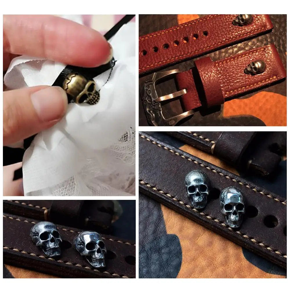 Skull Cross Bone Rivets Spike Studs Spots Nailhead Punk Rock DIY Leather Craft For Clothing Bag Shoe Apparel Parts Accessories