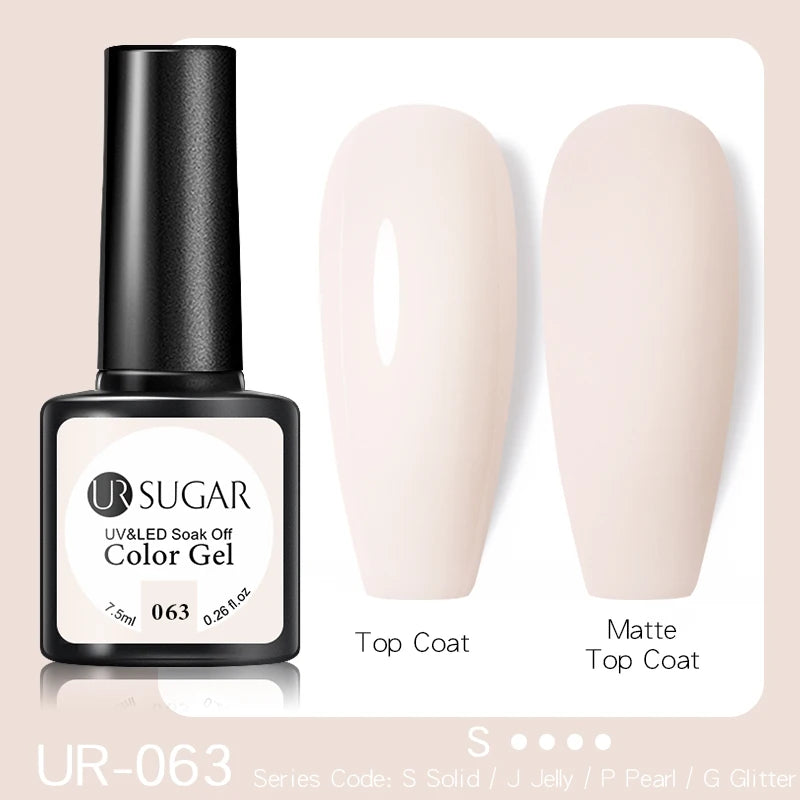 UR SUGAR 15ml Nude Pink Quick Extension Nial Gel Milky Jelly White Nail Gel Polish Semi Permanent Varnish UV LED Extension Gel