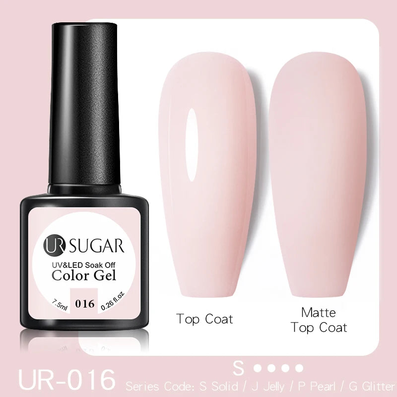 UR SUGAR 15ml Nude Pink Quick Extension Nial Gel Milky Jelly White Nail Gel Polish Semi Permanent Varnish UV LED Extension Gel