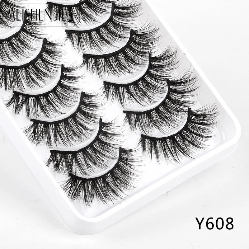 MEISHENJIE 3/5/10 Pair 3D Mink Lashes Natural Eyelash Dramatic False Eyelashes Faux Cils Makeup Fake Eyelash Extension maquiagem