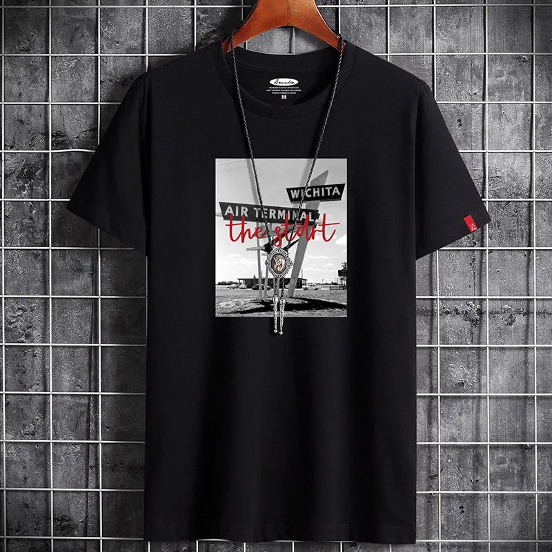 T-shirt For Man 2022 Fitness White O Neck Male Oversized S-6XL Newest T Shirt for Men Clothing New Men T-shirts Anime Goth Punk