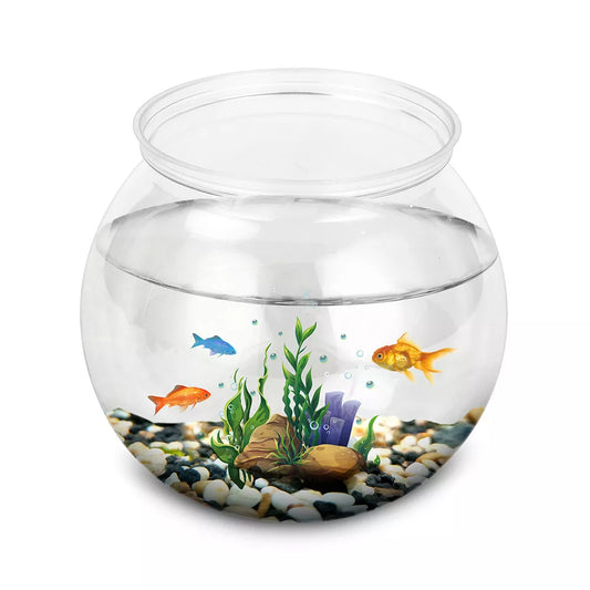 Fish Bowl Plastic L M S Sizes Desktop Aquarium Tanks Round Durable Fish Tank for Betta and All Mini Fish