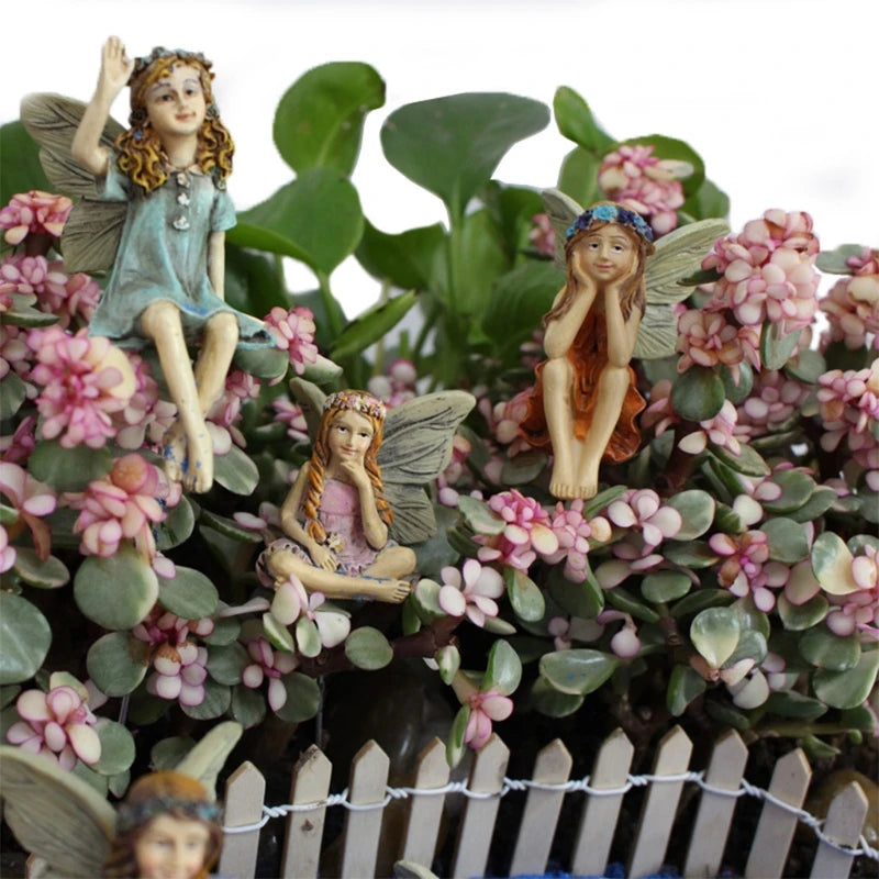 Fairy Garden -  6pcs Miniature Fairies Figurines Accessories for Outdoor Decor