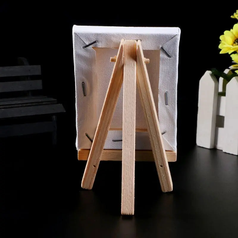 5 Type Mini Natural Wood Cotton Easel Frame Display Holder For Art Painting Wedding Party Craft