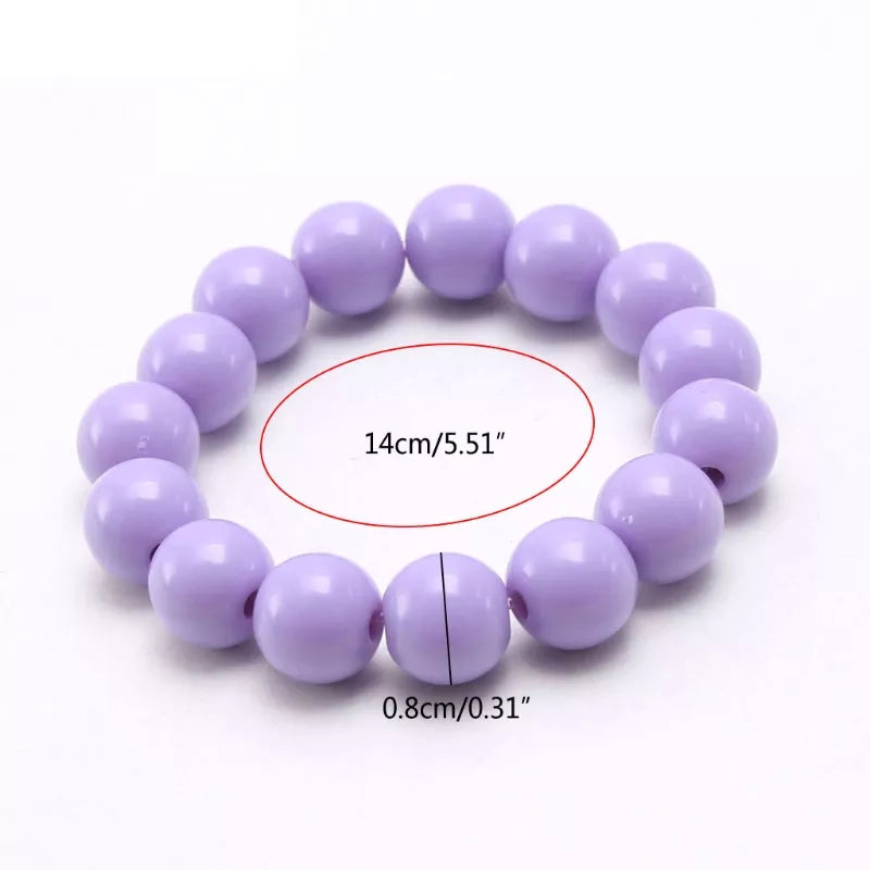 Princess Bracelets 10Pcs for Kids Girls Pearl Bead Bracelets Teen Jewelry Set Party Favor Costume Princess Pretend Play