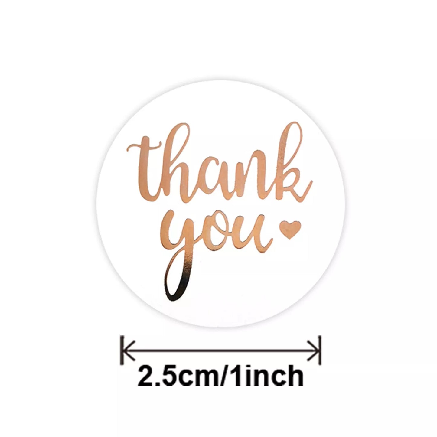 100-500pcs Rose Gold Foil Thank You Sticker For Small Business  Gift Seal Labels Shipping Sticker for Decoration Envelope