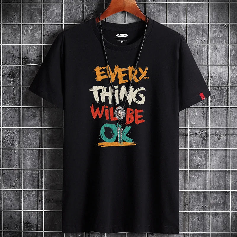 T Shirt for Men 2022 Newest Clothing Fitness White Anime O Neck Man T-shirt For Male Oversized S-6XL New Men T-shirts Goth Punk