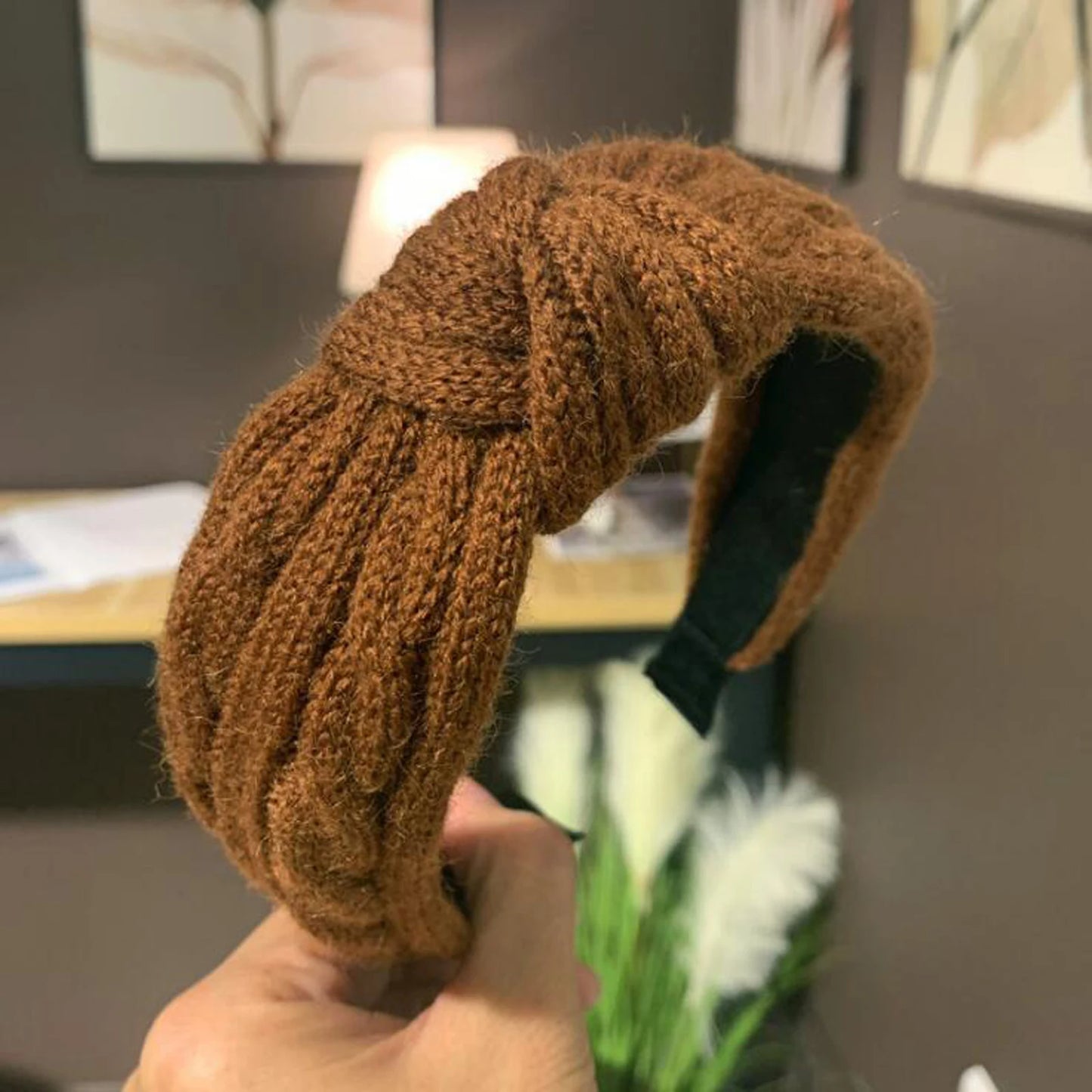 New Fashion Soft Hairband Wide Side Headband Warm Autumn Winter Knitted Hair Band High Quality Turban Adult Hair Accessories