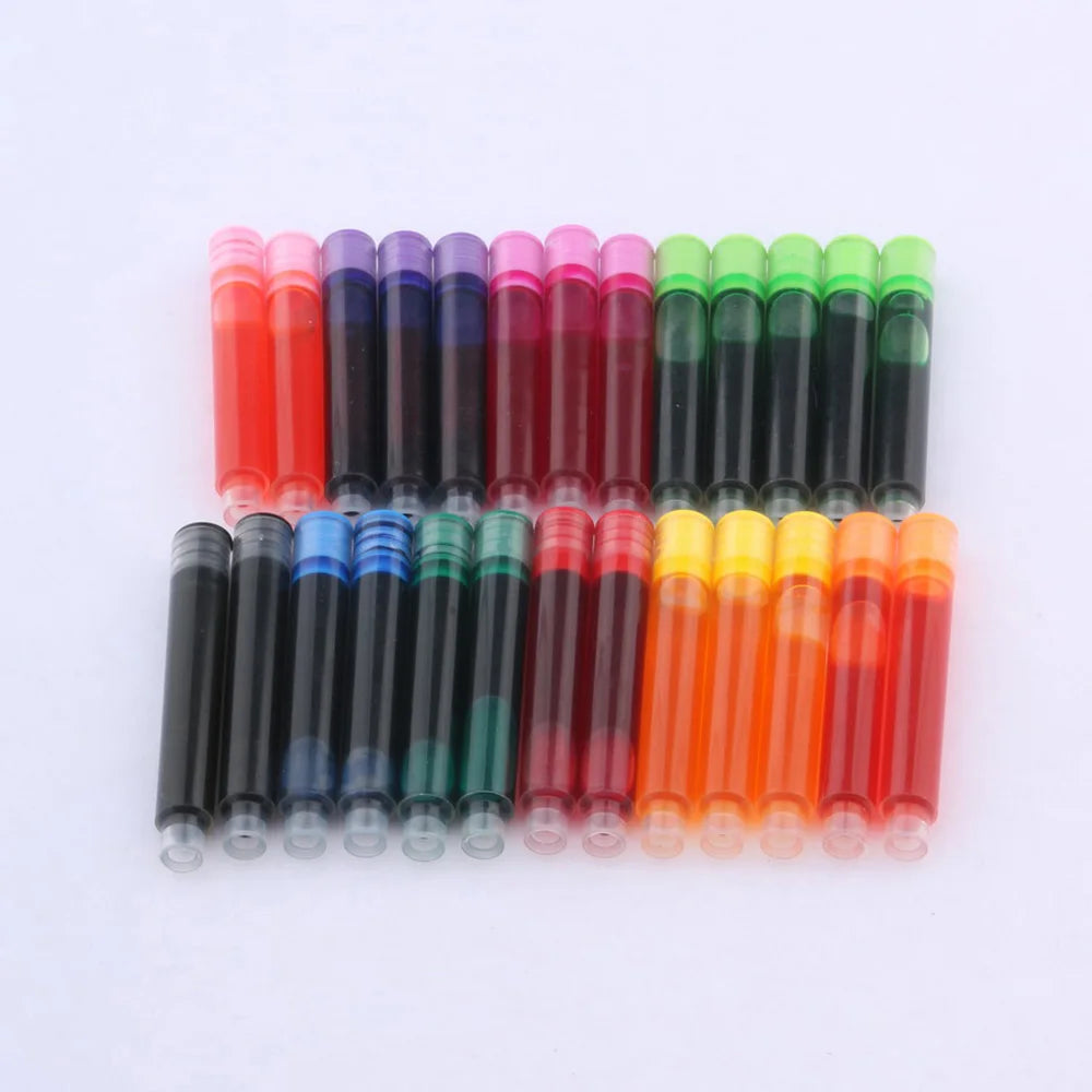 Fountain Pen ink refills 25pcs diameter 2.6mm 3.4mm standards international Stationery Office supplies INK PEN