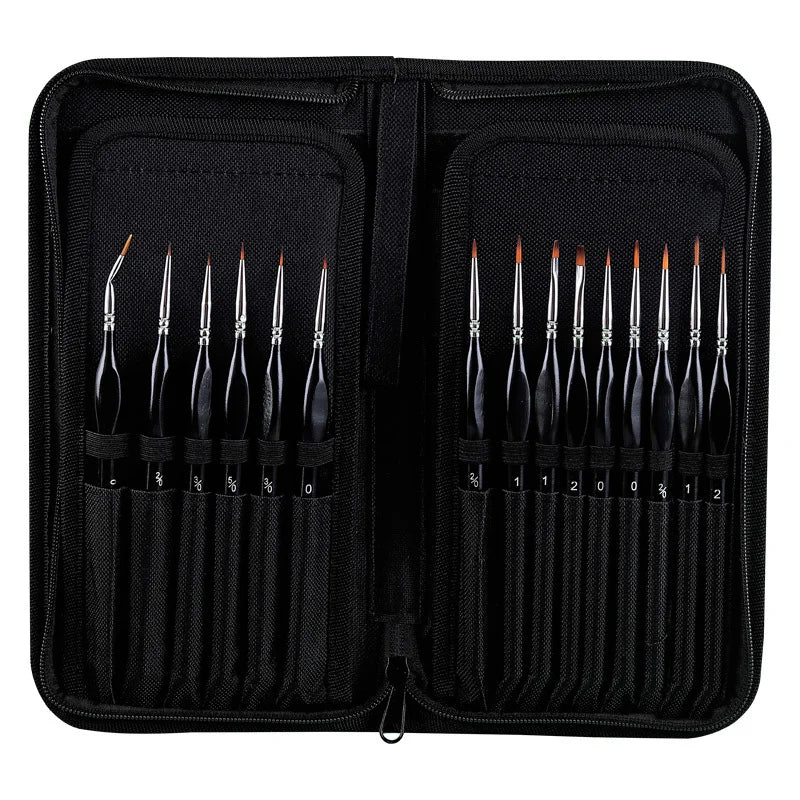 Detail Paint Brush 15Pcs Set Miniature Painting Brushes Kit,Professional Mini Fine Paint Brushes Set