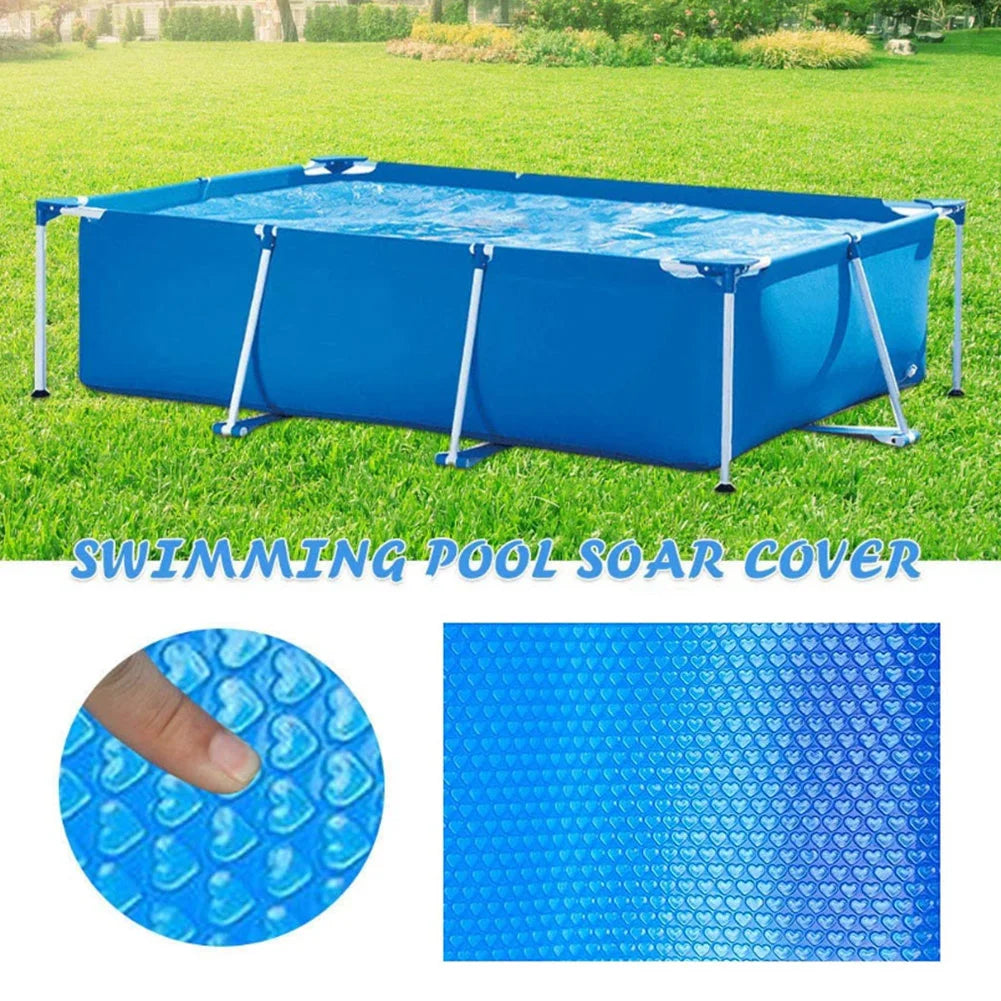 3x2m Rectangle Swimming Pool Cover Waterproof Dust-proof Wear-resistant Tarpaulin Protection Mat For Outdoor Villa Garden