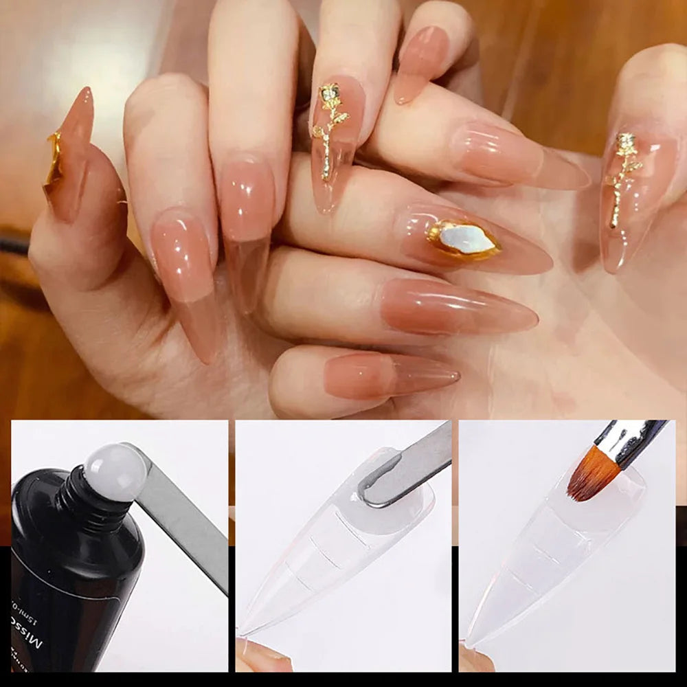 100pcs Nail Form Poly Extension Gel Clear