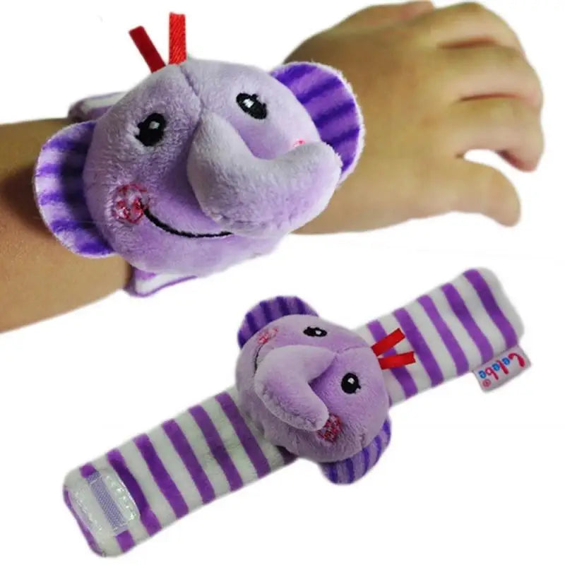 Animal Baby Bell Toys Cute Plush Wrist Band Plush Toy Animals Play Wrist Strap Baby Rattles Hand Toddler Toy Kid Gifts For 0-3Y