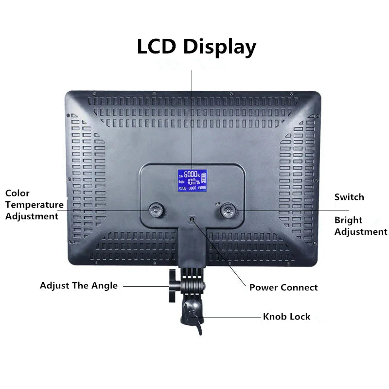 14inch 10inch LED Video Light Panel EU Plug 3200K-6000K Photography Lighting Remote Control For Live Streaming Photo Studio Lamp