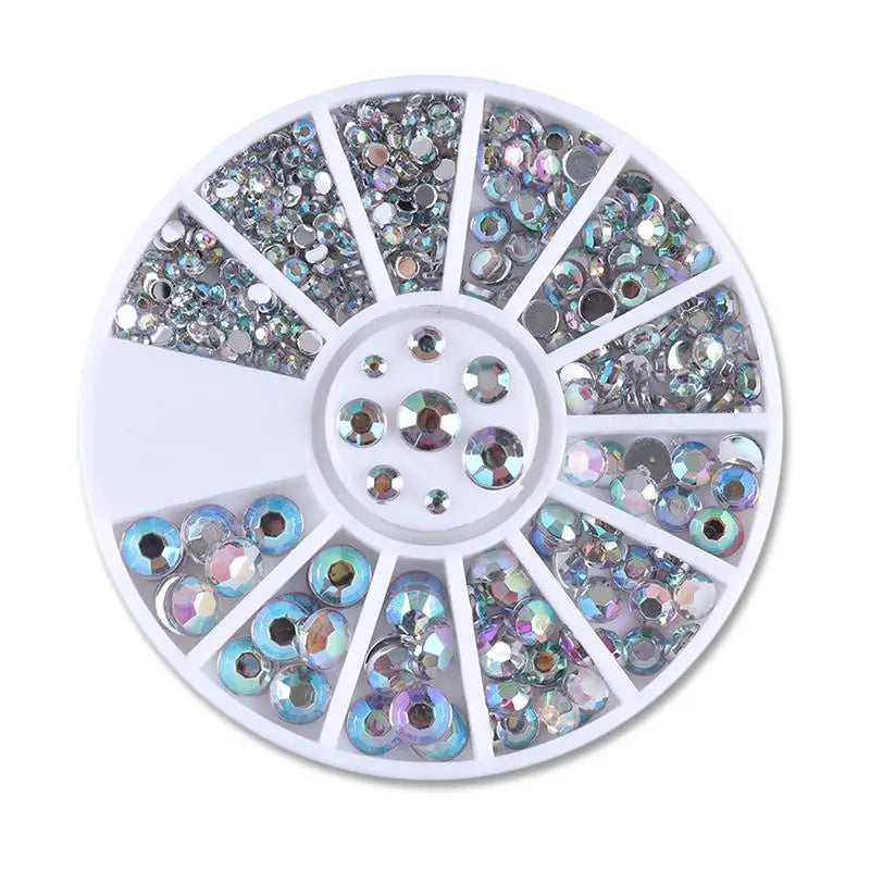 Glitter Rhinestone Nail Parts 3D Nail Art Crystal Gems Jewelry Beads Nail Charms Manicure Decorations Accessories Nail Supplies