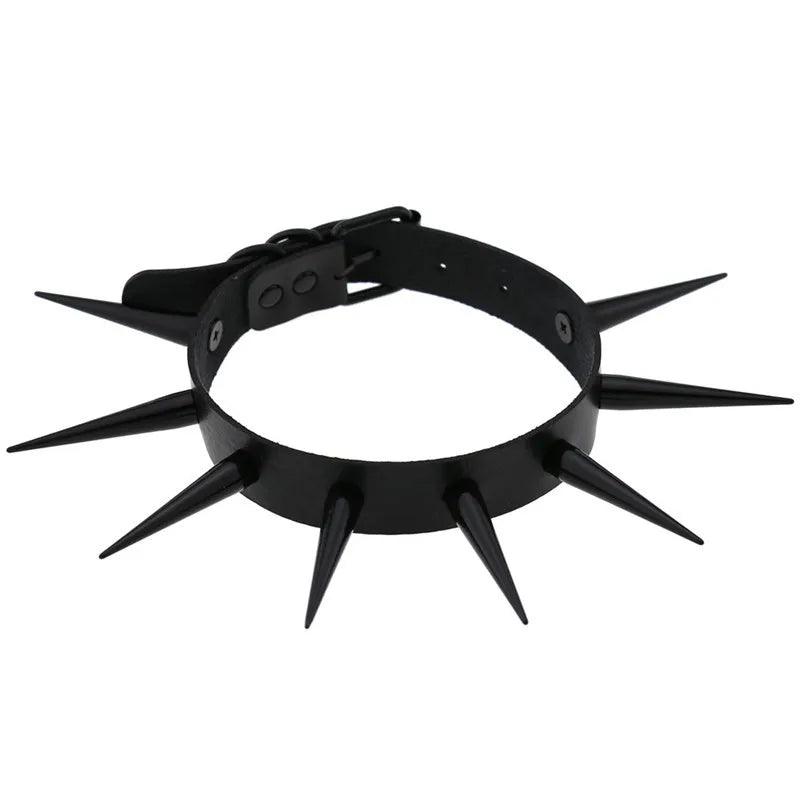 Sexy Punk Black Rivets Choker Collar Leather Necklaces Bondage Goth Jewelry Women Harness Gothic Necklace jewelry for women