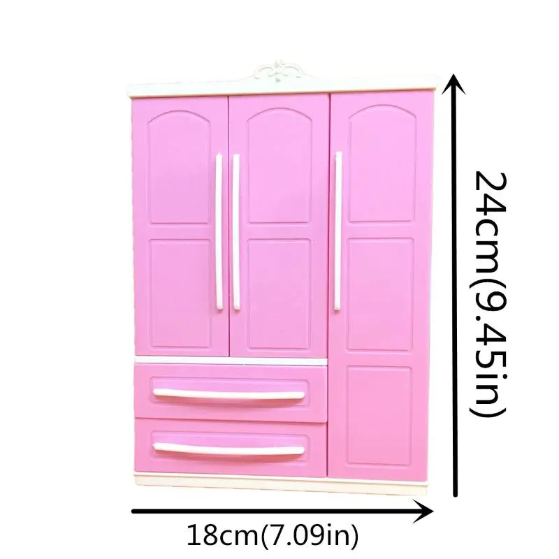 Barbies Clothes Accessories Dollhouse 1/6 For 30Cm Barbies Furniture Wardrobe Mixing Of Multiple Accessories Bed Barbie Doll Toy