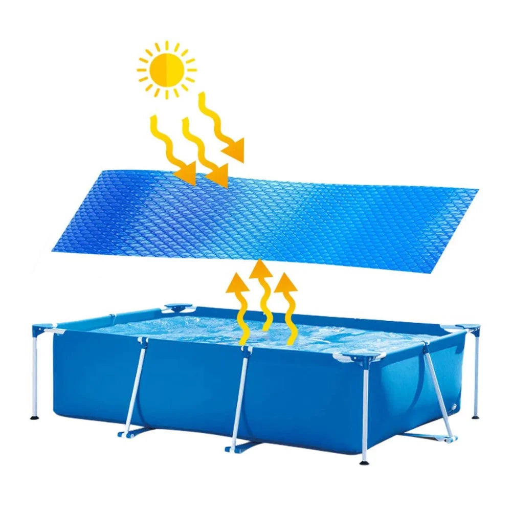 3x2m Rectangle Swimming Pool Cover Waterproof Dust-proof Wear-resistant Tarpaulin Protection Mat For Outdoor Villa Garden