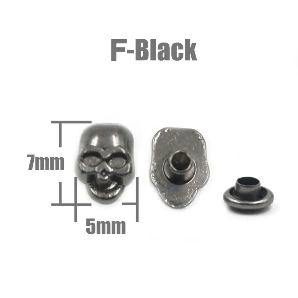 Skull Cross Bone Rivets Spike Studs Spots Nailhead Punk Rock DIY Leather Craft For Clothing Bag Shoe Apparel Parts Accessories