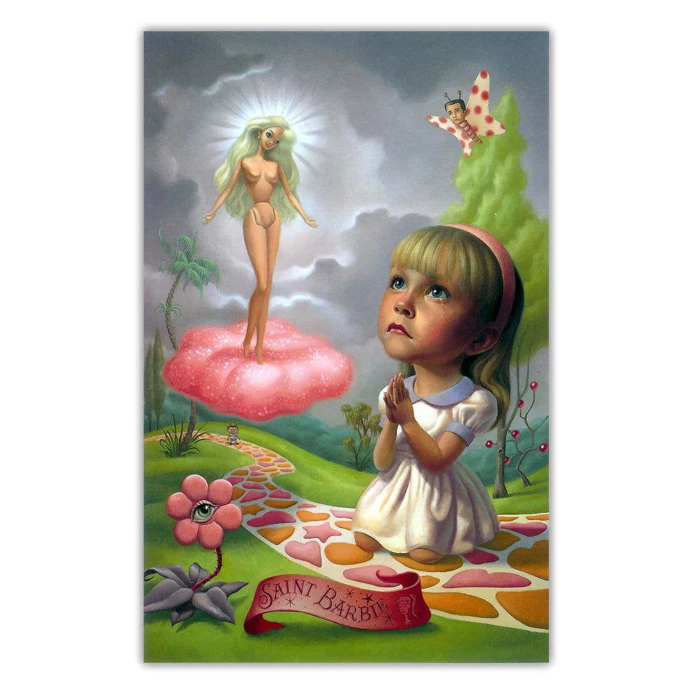 Citon Mark Ryden《Saint Barbie》Canvas Art Oil painting Artwork Poster Picture Modern Wall Decor Home Living room Decoration