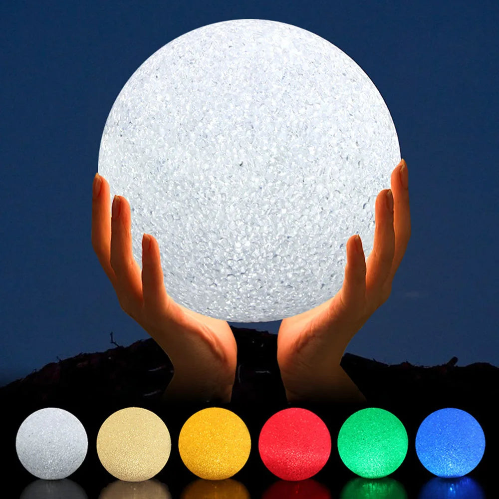 8/10/12/14CM Magic Crystal Ball Color Changing LED Night Light Toy Ball Halloween Party  Festival Table Lamp Room Decoration