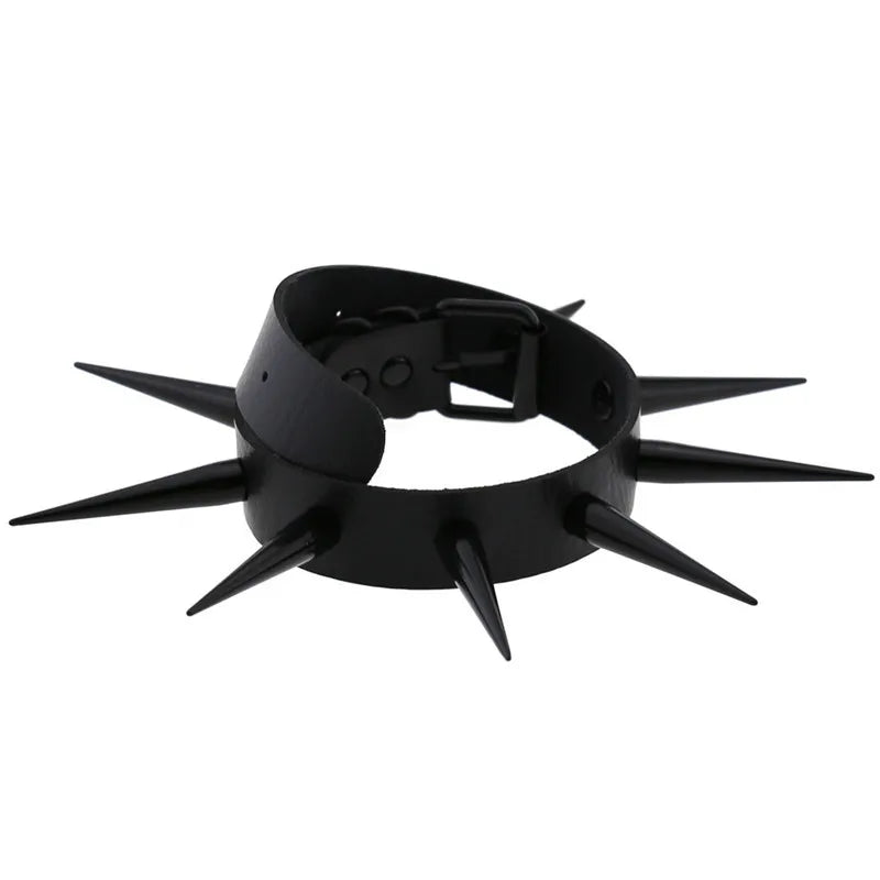 Sexy Punk Black Rivets Choker Collar Leather Necklaces Bondage Goth Jewelry Women Harness Gothic Necklace jewelry for women