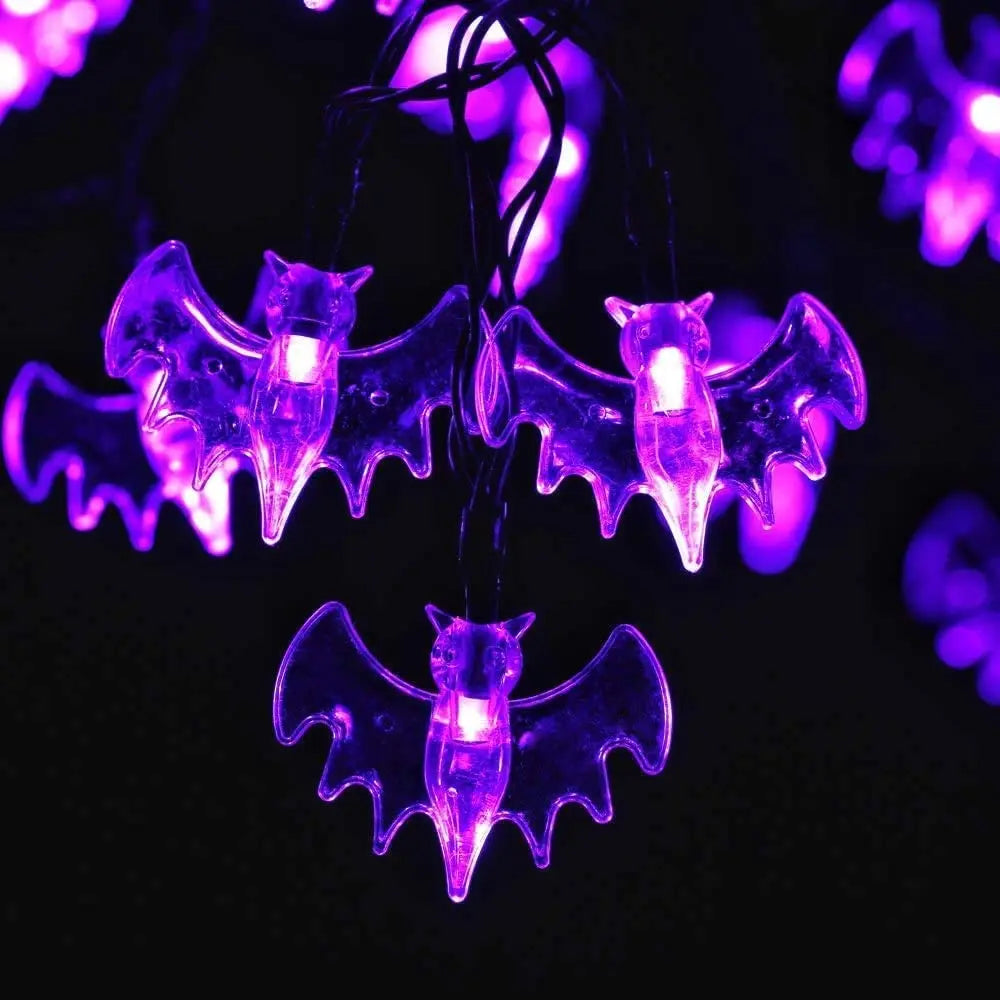 10/20/40 LED Halloween Bat String Lights Battery Operated Bats String Lights for Indoor Outdoor Halloween Party Decoration