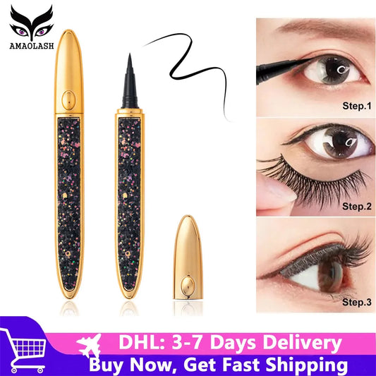 Eye Liner Pencil Magic Self-adhesive Eyeliner Pen Glue-free Magnetic-free Waterproof No Blooming Free DHL Shipping