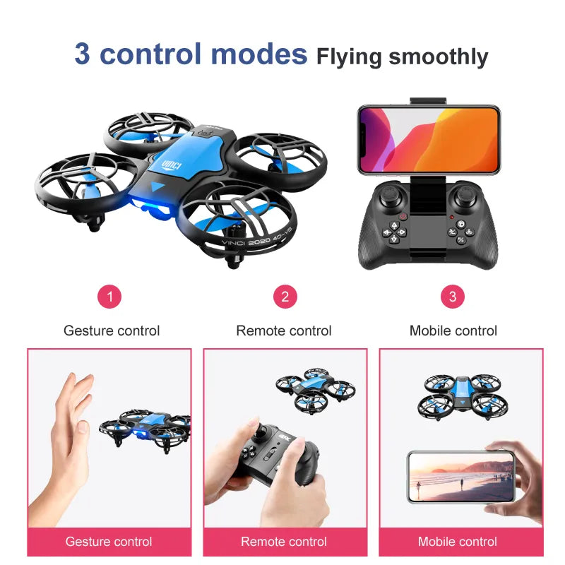 V8 Wholesale Induction Control RC Helicopters Toy Gift FPV VR Mini Drone 4k HD Aerial Photography Folding Quadcopter With Camera