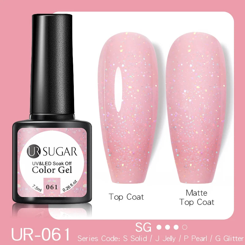 UR SUGAR 15ml Nude Pink Quick Extension Nial Gel Milky Jelly White Nail Gel Polish Semi Permanent Varnish UV LED Extension Gel