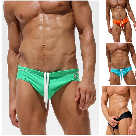 Low Waist Sexy Swimwear Men Bikini Swim Trunks Sexy Men Swimmwear Sexi Swimsuit Men Swim Shorts MenTrunks Men's Swim Brief