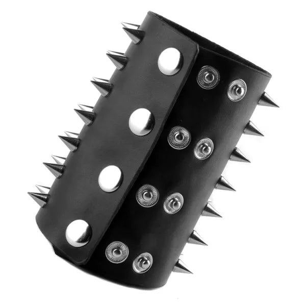 Punk Rivet Leather Hand Jewelry Bracelet Casual Men Metal Wide Stud Bracelet Wristbands