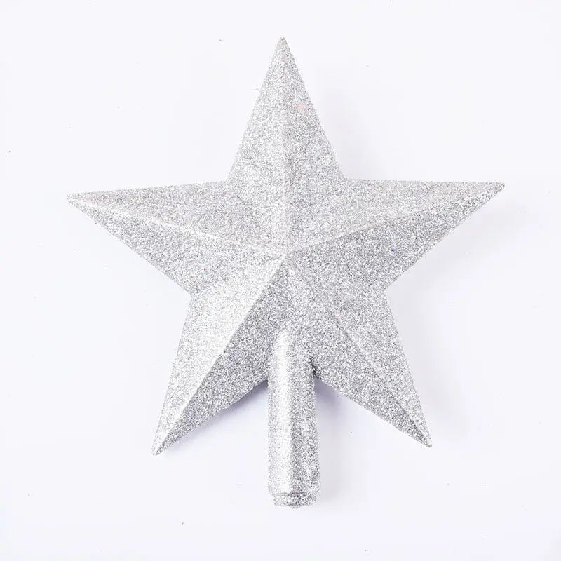 15/20cm Christmas Tree Top Star Merry Christmas Decorations for Home Shiny Gold Powder Five-pointed Star New Year's Ornament