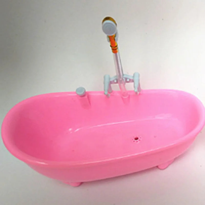 Cute Mini Bathtub Kids Toys Electric Dollhouse Furniture Doll Clothes Doll Accessories For Barbie DIY Girl Game Birthday Present