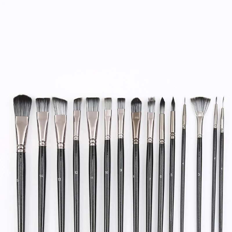 Multifunctional Nylon Paint Brush Set Portable Professional Painting Tool for Oil Watercolor Scale Model