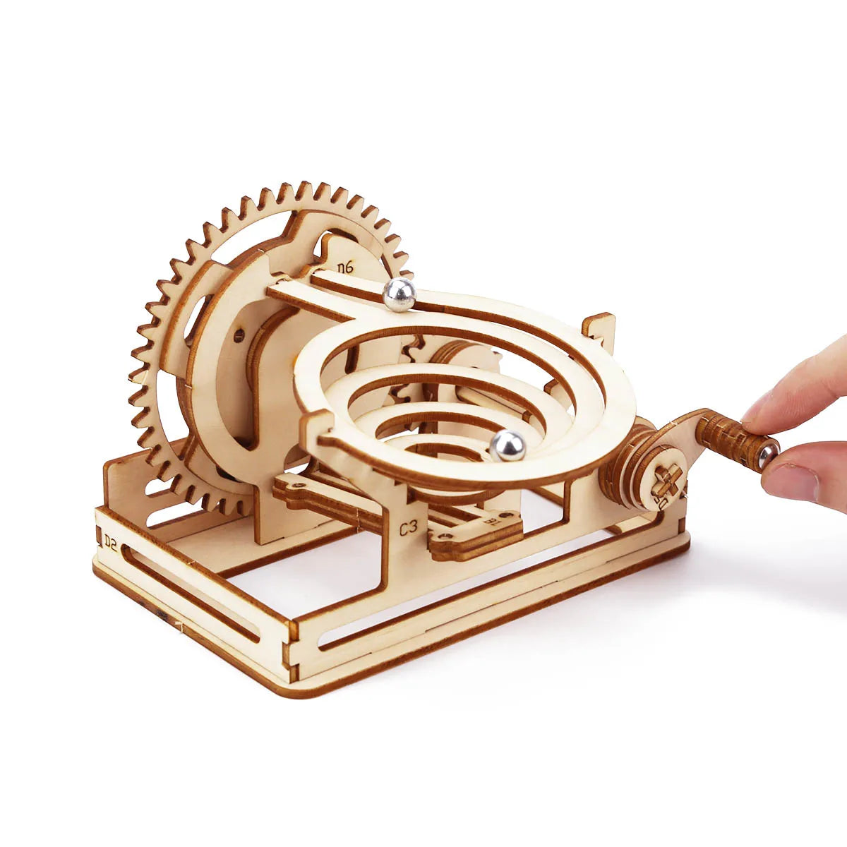 4 Kinds Marble Race Run 3D Wooden Puzzle Mechanical Kit Stem Science Physics Toy Maze Ball Assembly Model Building For Kids