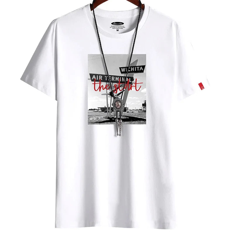 T-shirt For Man 2022 Fitness White O Neck Male Oversized S-6XL Newest T Shirt for Men Clothing New Men T-shirts Anime Goth Punk