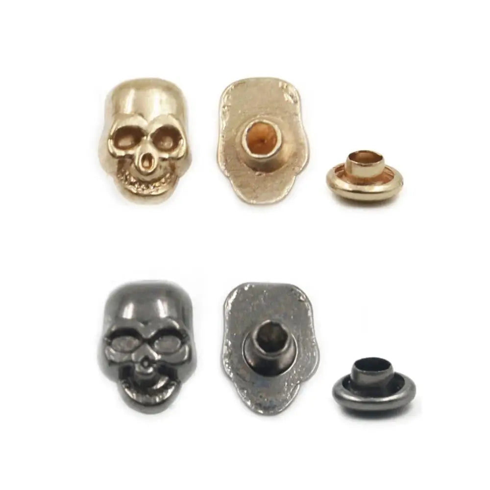 Skull Cross Bone Rivets Spike Studs Spots Nailhead Punk Rock DIY Leather Craft For Clothing Bag Shoe Apparel Parts Accessories