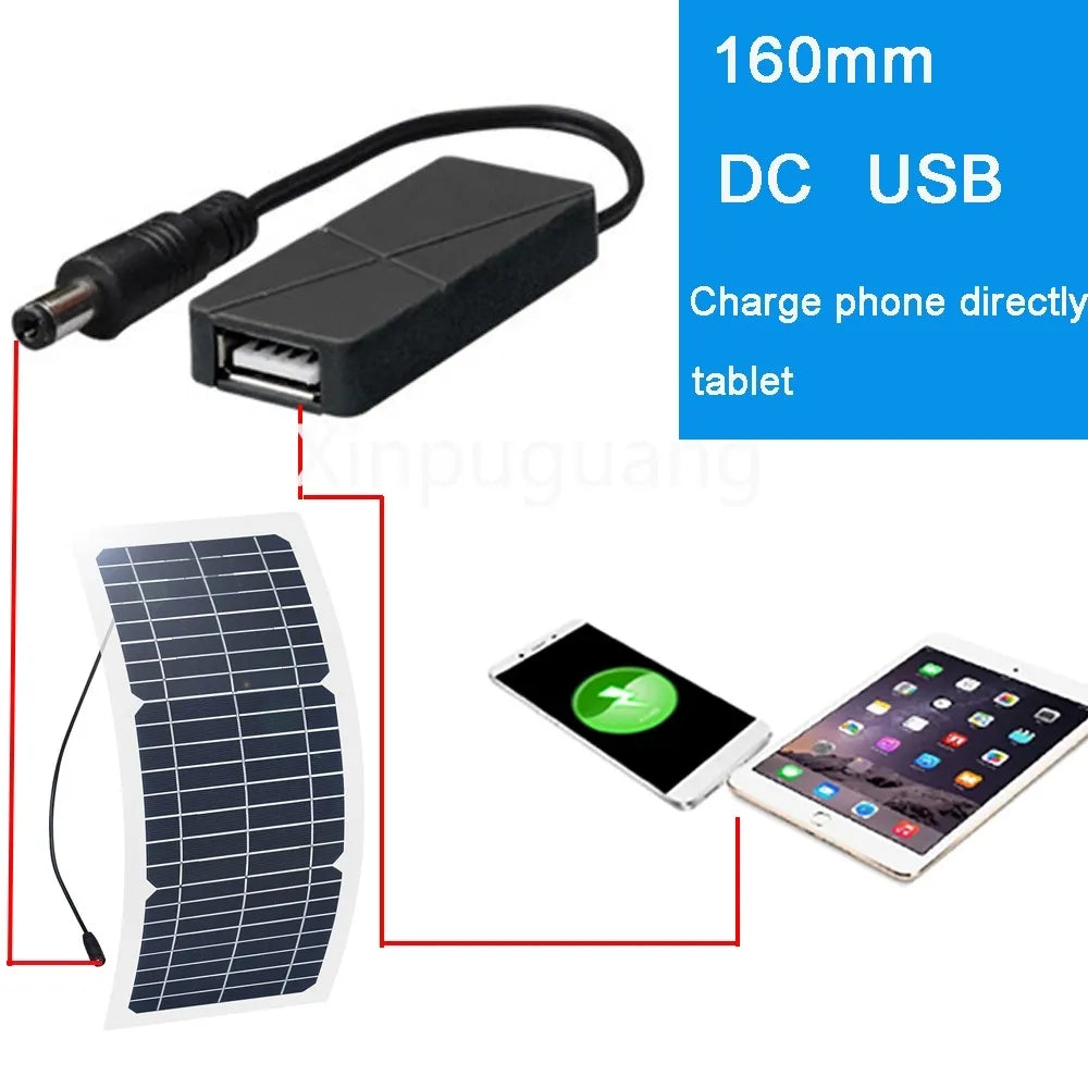 18V 10W Solar Panel Charger Complete Outdoor Camping Mountaineering Travel Solar kit Portable Power Supply For Phone Charging